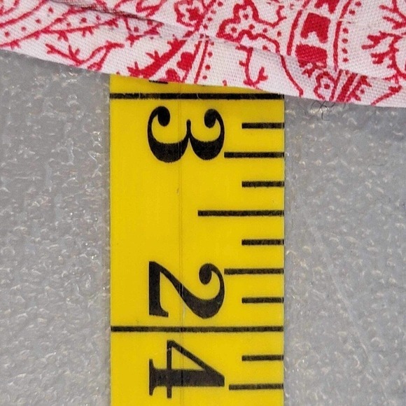 Talbots Button Up Shirt Paisley Size 2 P Petite LS Cotton Red - Picture 8 of 9